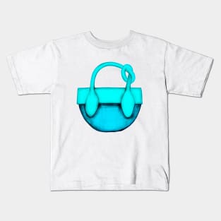 Aqua Blue Women's Bag Kids T-Shirt